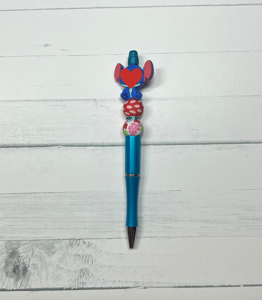 Little Hawaiian Blue Guy - Multiple Options - Beaded Ballpoint Pen