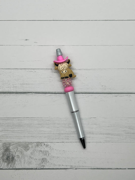 JWatson - Cow Obsessed - Beaded Ballpoint Pen