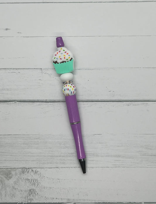 Cupcakes - Beaded Ballpoint Pen