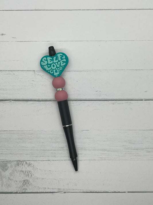 Self Love is the Best Love - Beaded Ballpoint Pen