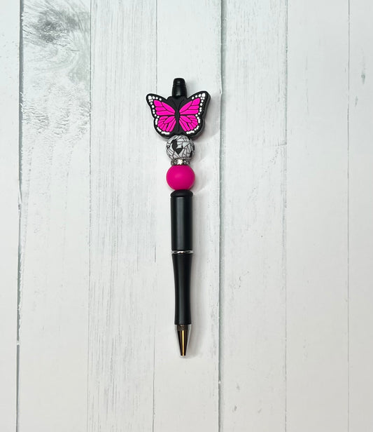 Beautiful Butterfly - Beaded Ballpoint Pen